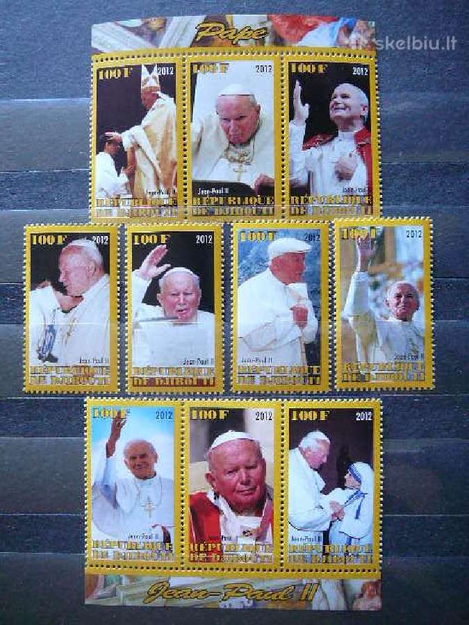 Popiezius J. Paulius II Dzibutis 2012 Mnh dzb711