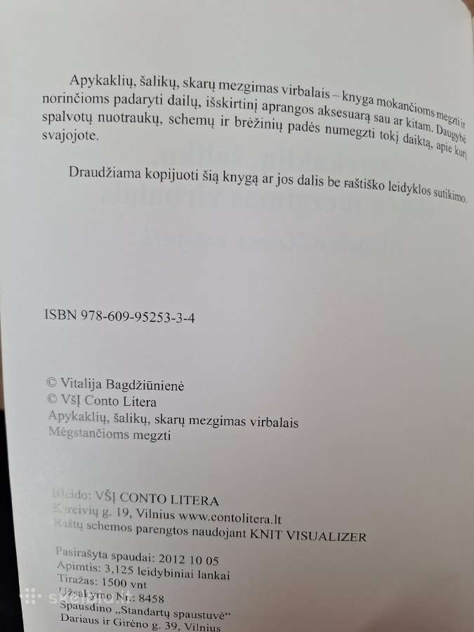 Apykaklių, šalikų, skarų mezgimas virbalais - nuotraukos Nr. 3