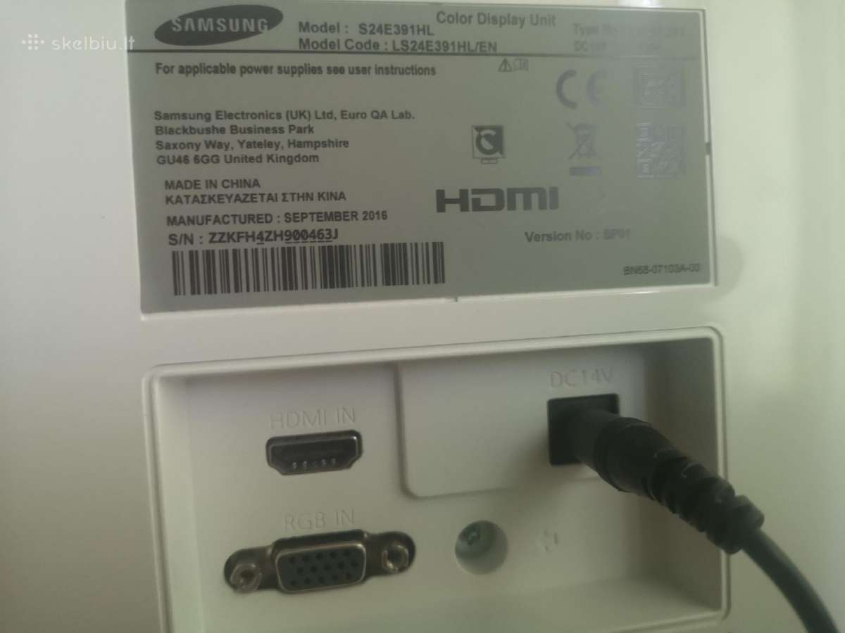 Samsung monitorius ls24e391 - nuotraukos Nr. 2