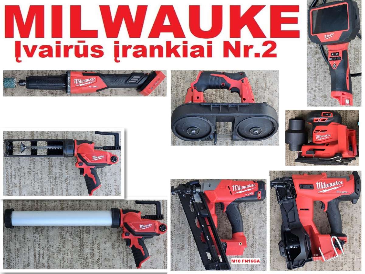 Milwaukee įvairūs įrankiai 9 modeliai