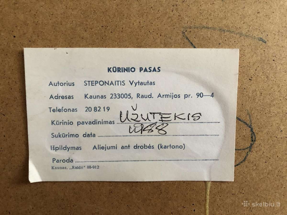 Vyt. Steponaitis, Užutekis (1988) - nuotraukos Nr. 2