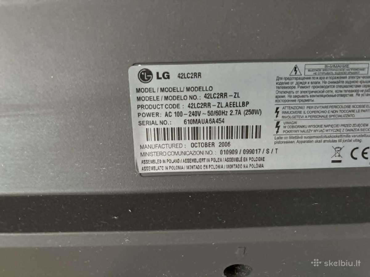 LG 42lc2rr Gero stovio televizorius - nuotraukos Nr. 2