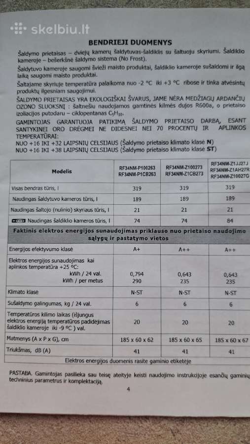 Parduodamas Šaldytuvas - nuotraukos Nr. 3