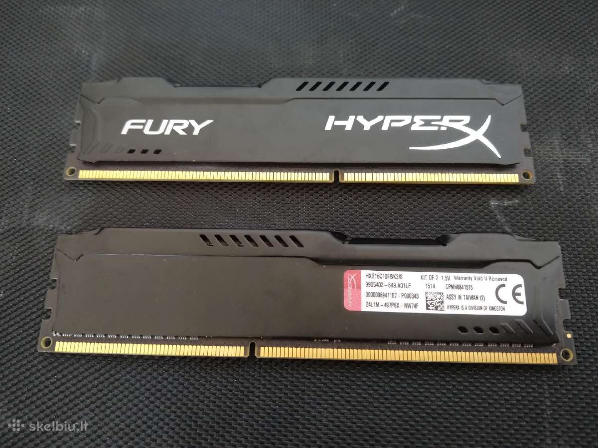 Kingston Hyperx Fury 8gb Ddr3 RAM Kit (2x4gb) 1600