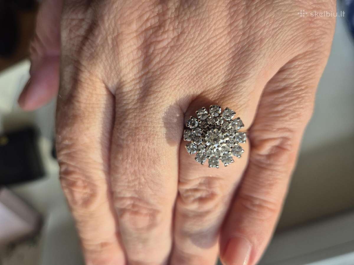 750 aukso žiedas, 1.55 ct. natūralūs briliantai - nuotraukos Nr. 2