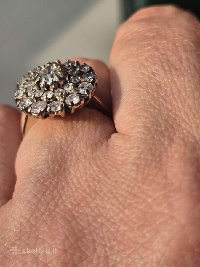 750 aukso žiedas, 1.55 ct. natūralūs briliantai - nuotraukos Nr. 3