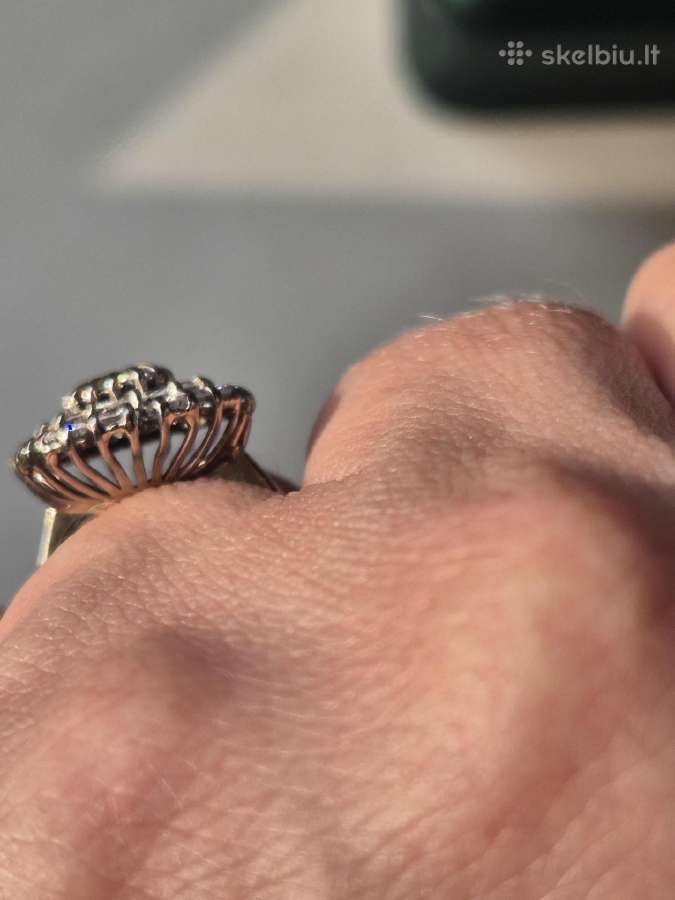 750 aukso žiedas, 1.55 ct. natūralūs briliantai - nuotraukos Nr. 4