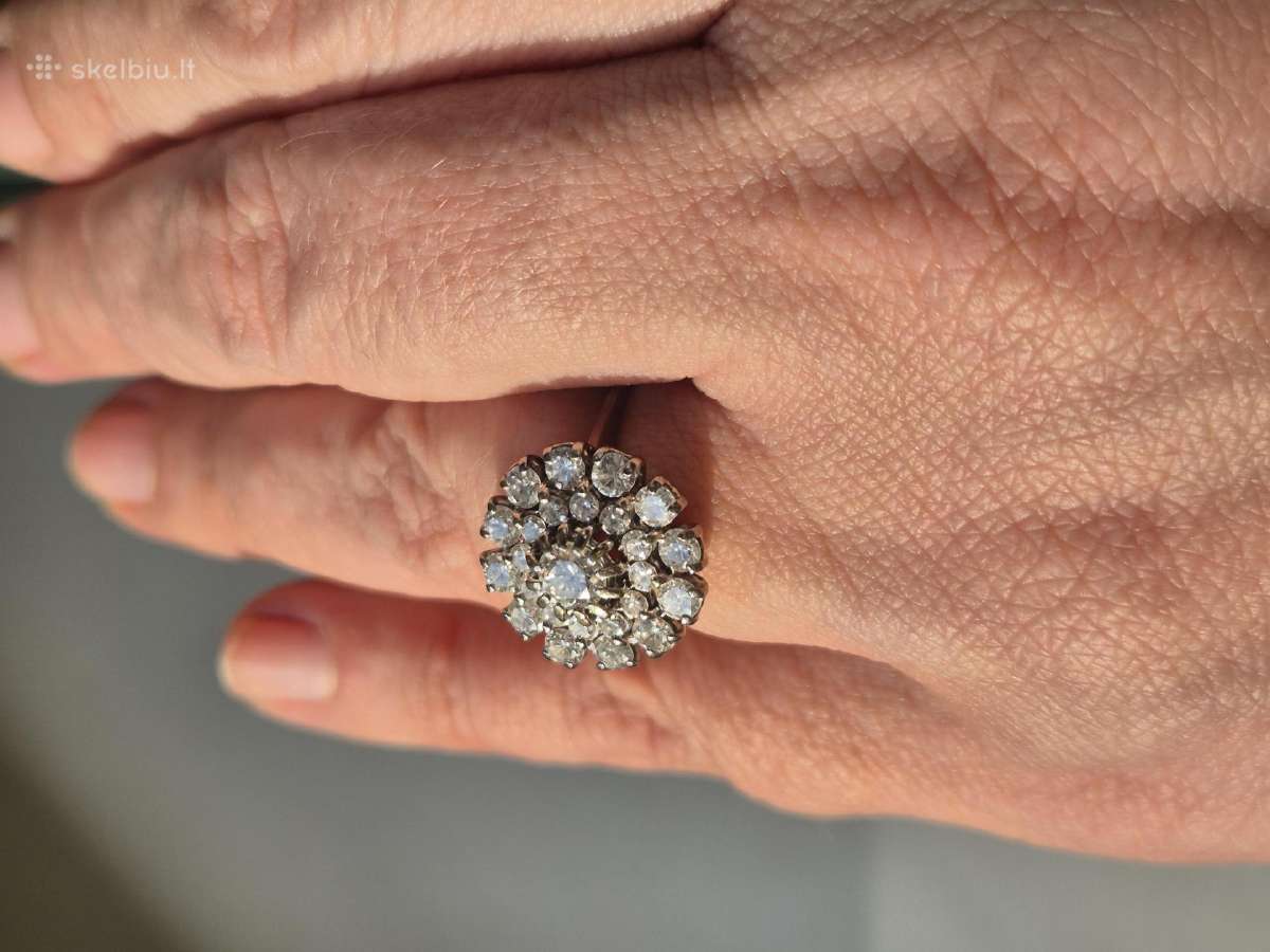 750 aukso žiedas, 1.55 ct. natūralūs briliantai - nuotraukos Nr. 5