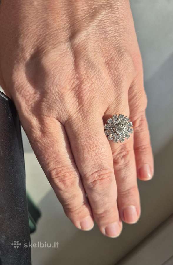 750 aukso žiedas, 1.55 ct. natūralūs briliantai - nuotraukos Nr. 6