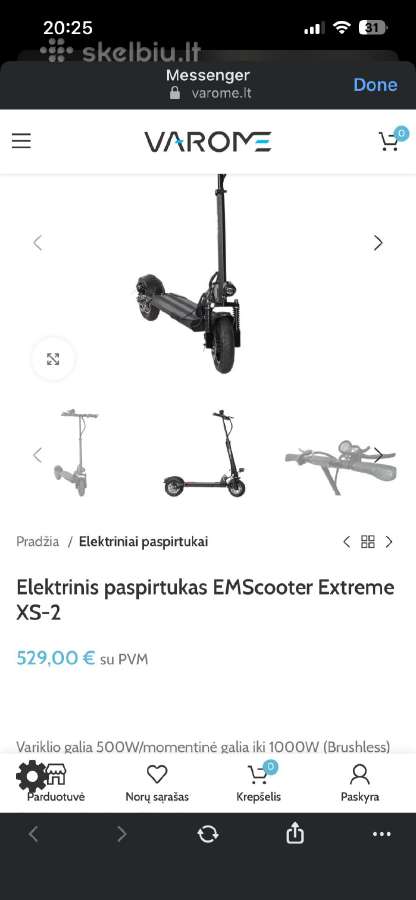 Parduodamas geros būklės paspirtukas