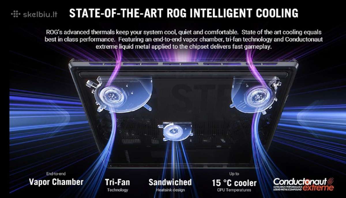 Asus Rog Strix Scar Ultra 9-275hx, Rtx 5090 64 GB - nuotraukos Nr. 5