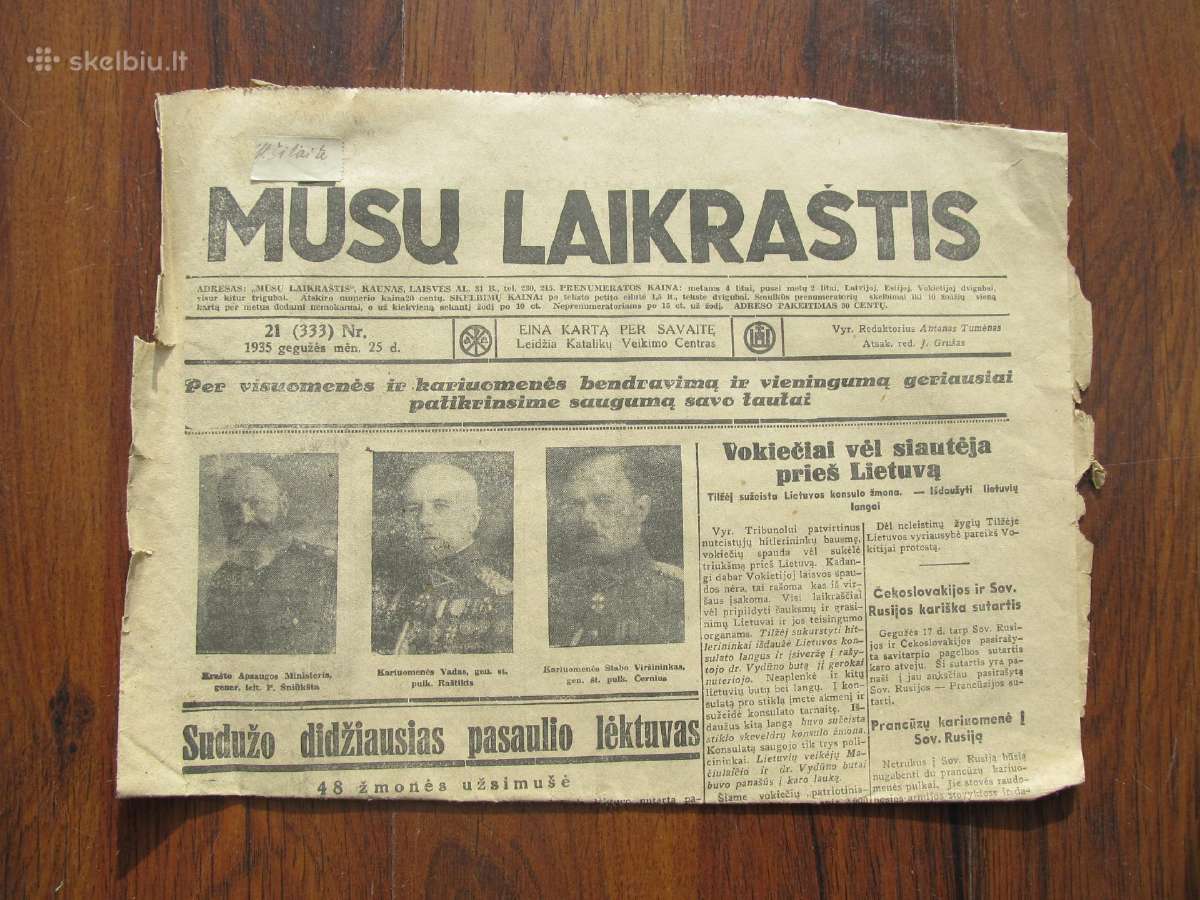 Mūsų Laikraštis 1935 / 21