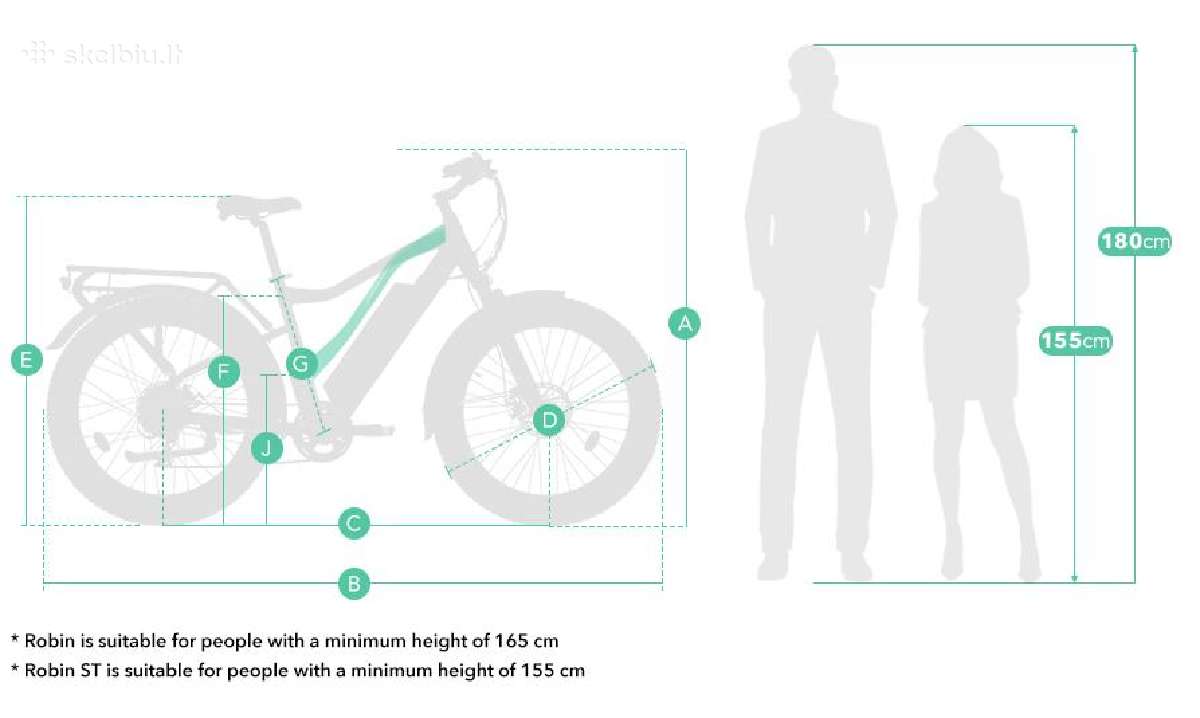 Jobobike Robin elektrinis dviratis fatbike - nuotraukos Nr. 5