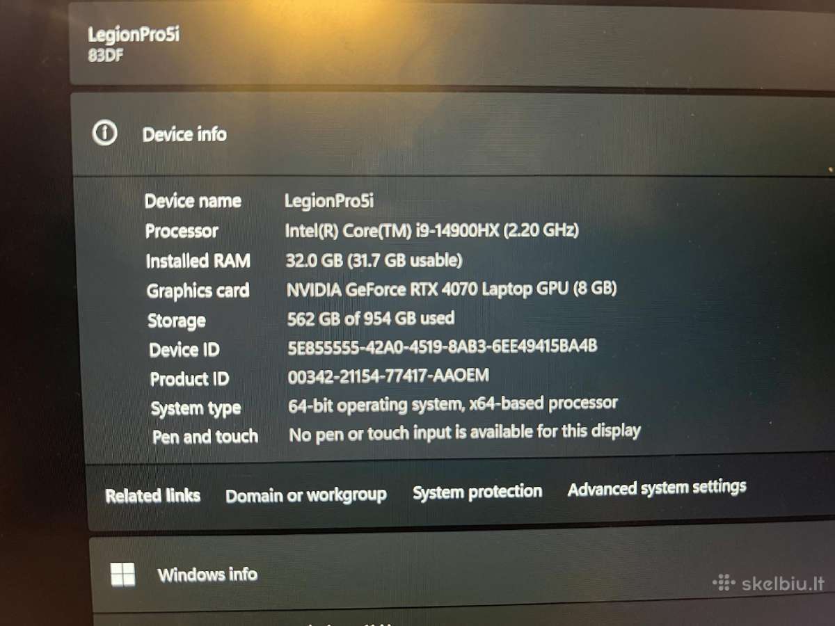 Lenovo Legion Pro 5 - nuotraukos Nr. 4