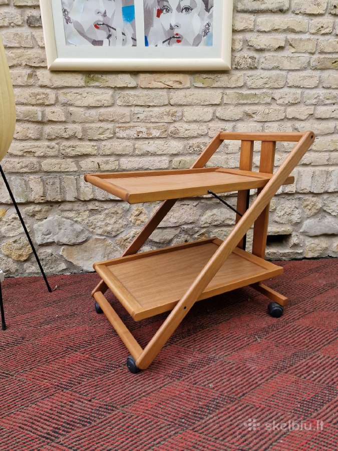 Vintažinis mid century serviravimo staliukas - nuotraukos Nr. 14