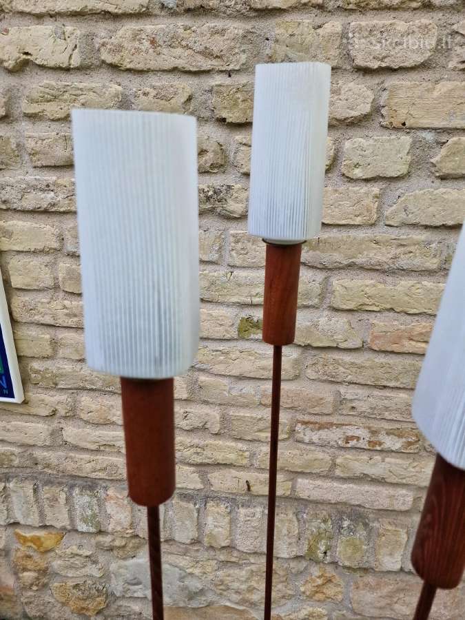 Vintažinis mid century tikmedžio toršeras - nuotraukos Nr. 2