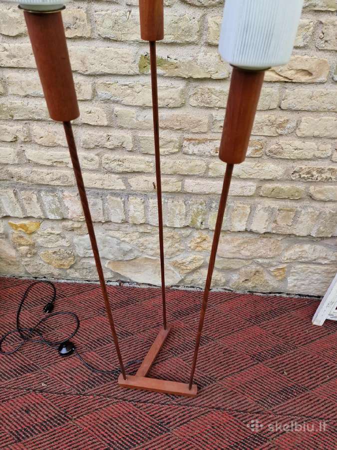 Vintažinis mid century tikmedžio toršeras - nuotraukos Nr. 3