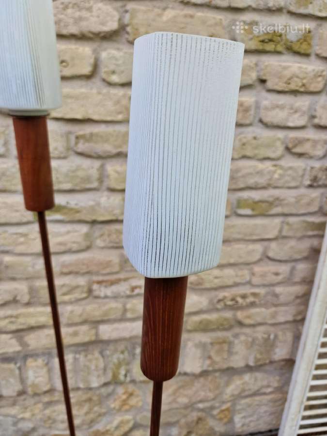 Vintažinis mid century tikmedžio toršeras - nuotraukos Nr. 5