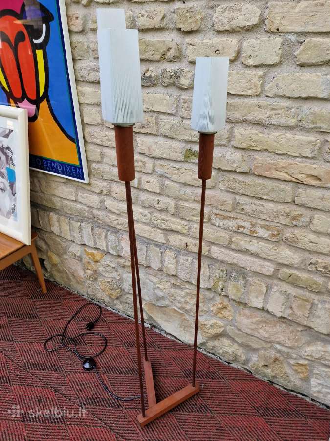 Vintažinis mid century tikmedžio toršeras - nuotraukos Nr. 8