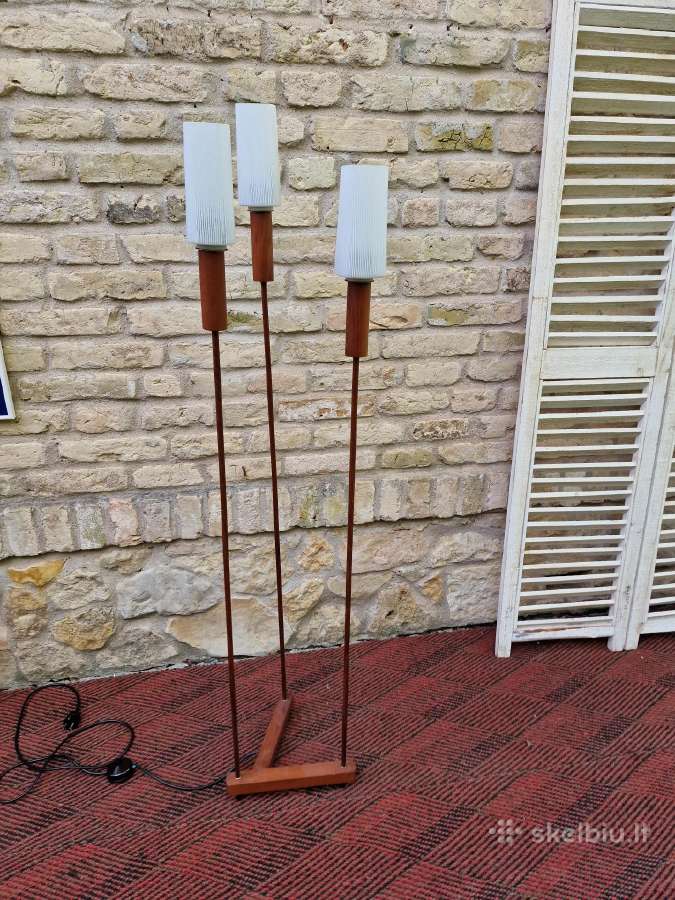 Vintažinis mid century tikmedžio toršeras - nuotraukos Nr. 12