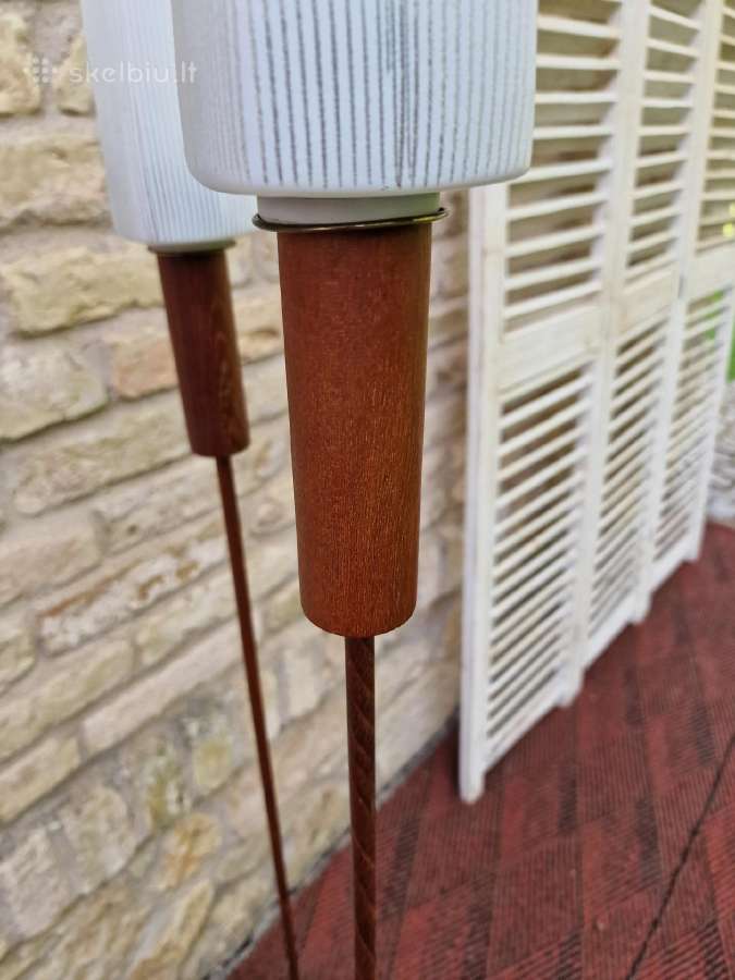 Vintažinis mid century tikmedžio toršeras - nuotraukos Nr. 13