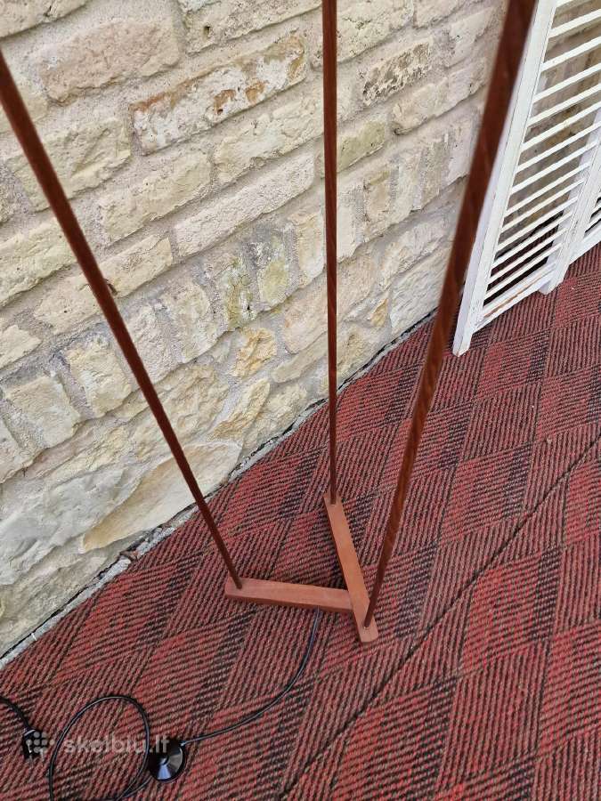 Vintažinis mid century tikmedžio toršeras - nuotraukos Nr. 14