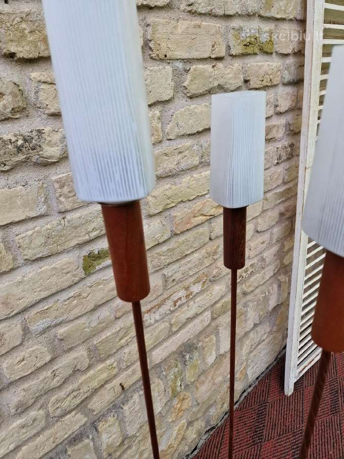 Vintažinis mid century tikmedžio toršeras - nuotraukos Nr. 15