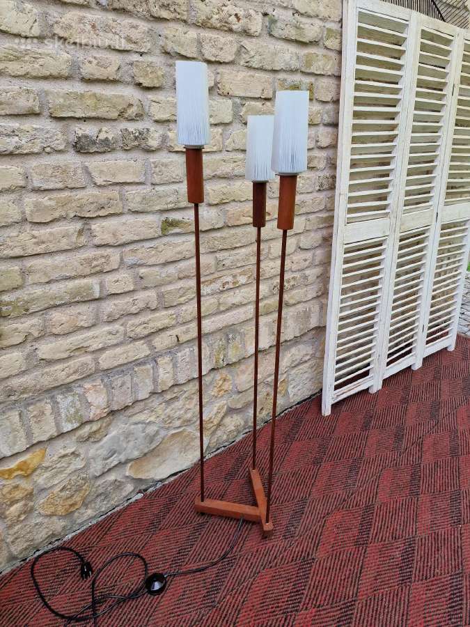Vintažinis mid century tikmedžio toršeras - nuotraukos Nr. 16