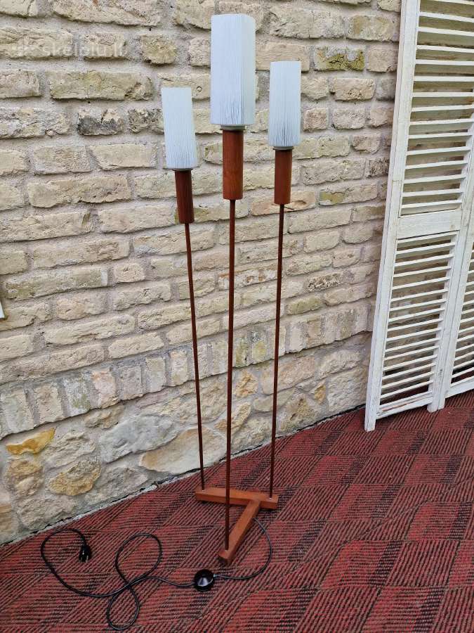 Vintažinis mid century tikmedžio toršeras - nuotraukos Nr. 21