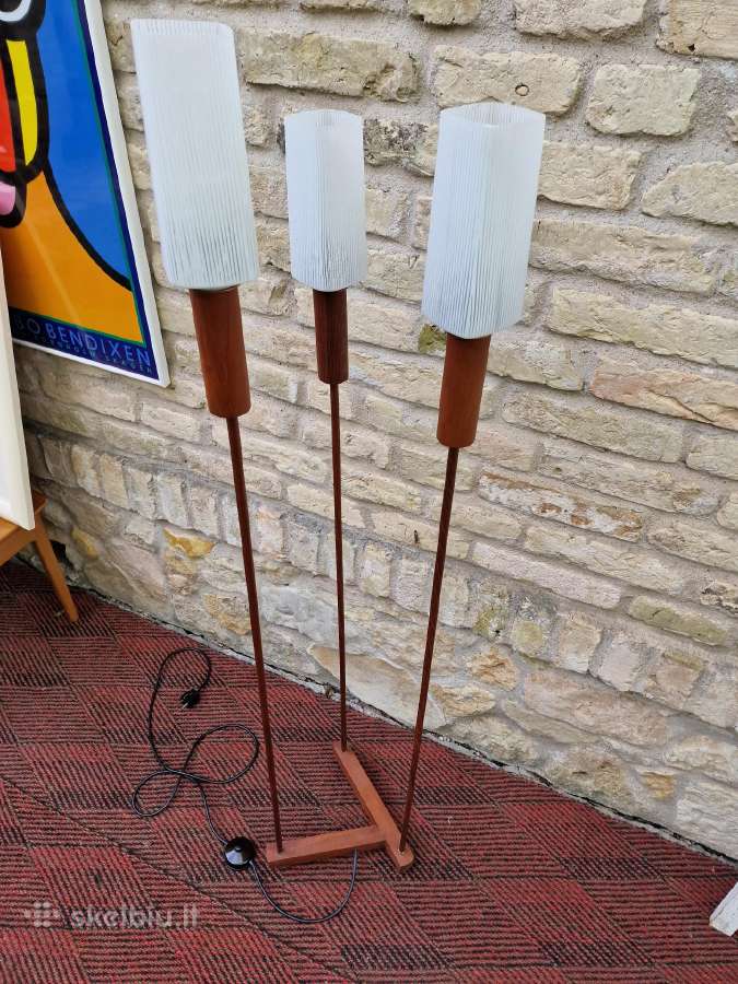 Vintažinis mid century tikmedžio toršeras - nuotraukos Nr. 22