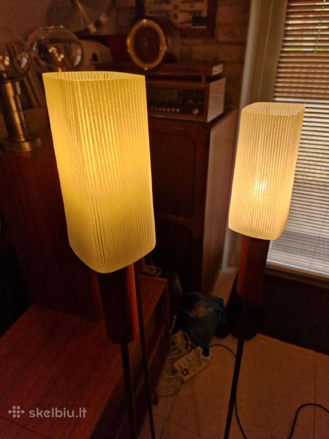 Vintažinis mid century tikmedžio toršeras - nuotraukos Nr. 27