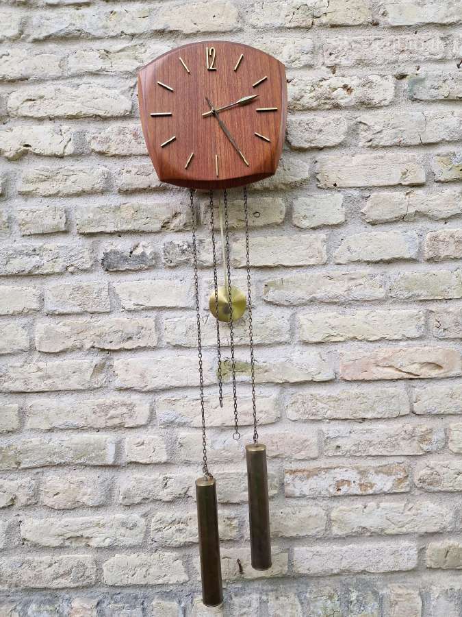 Vintažinis mid century sieninis laikrodis - nuotraukos Nr. 4