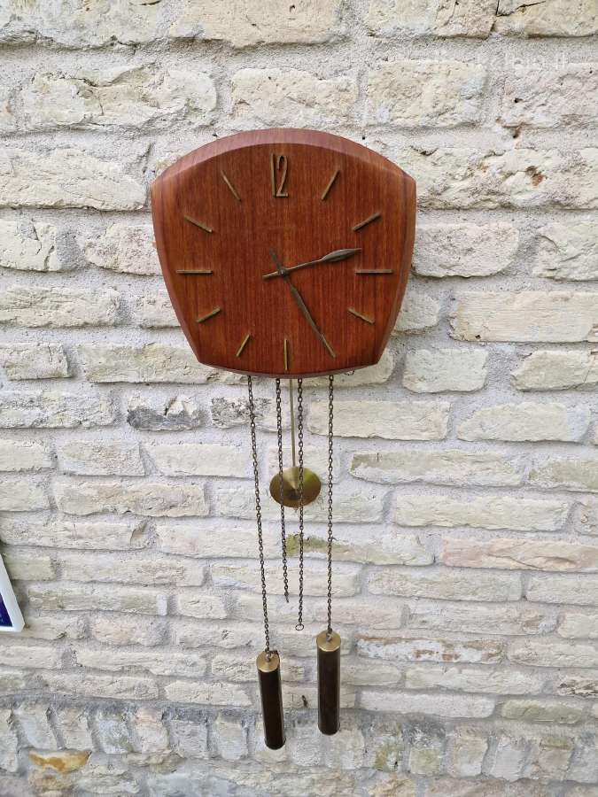 Vintažinis mid century sieninis laikrodis - nuotraukos Nr. 5