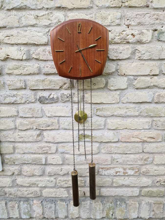 Vintažinis mid century sieninis laikrodis - nuotraukos Nr. 7