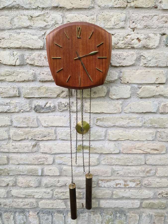 Vintažinis mid century sieninis laikrodis - nuotraukos Nr. 14