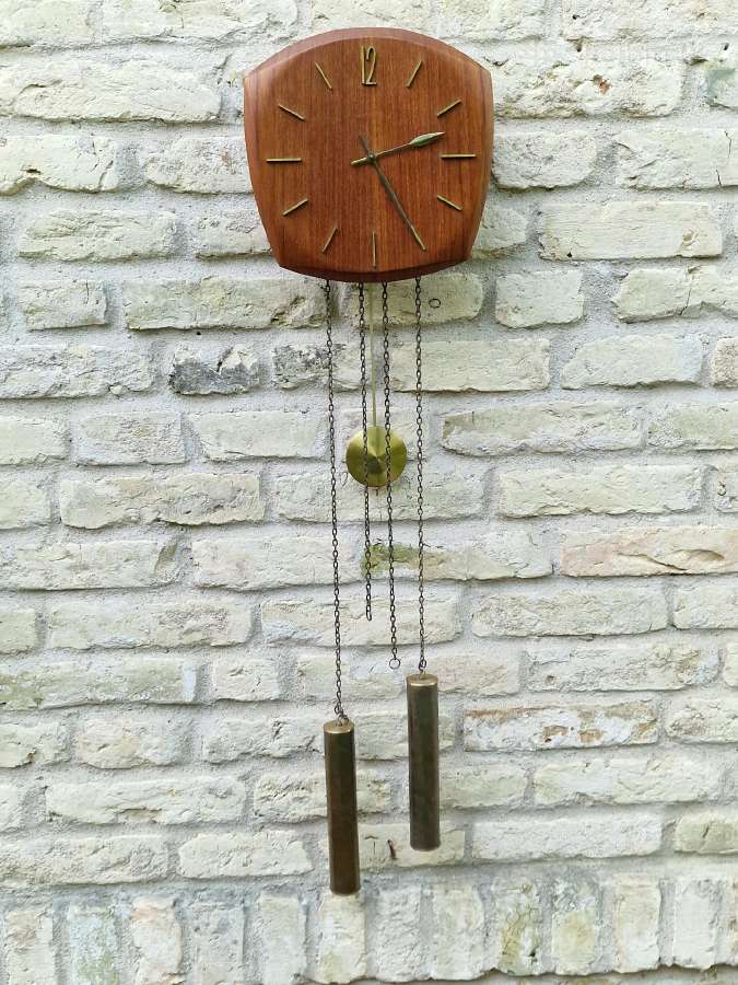 Vintažinis mid century sieninis laikrodis - nuotraukos Nr. 17