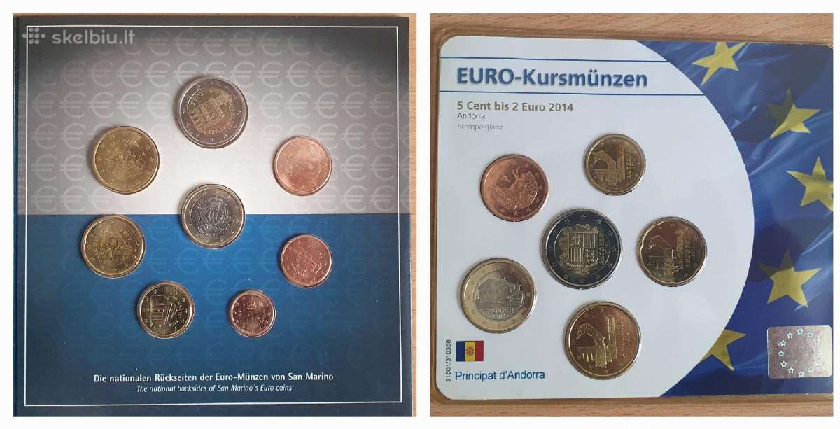 Euro monetų rinkiniai