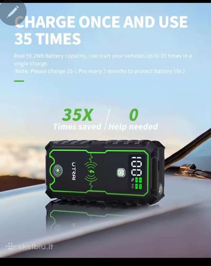 Utrai Js-1pro2500a automobilio užvedėjas, busteris - nuotraukos Nr. 7