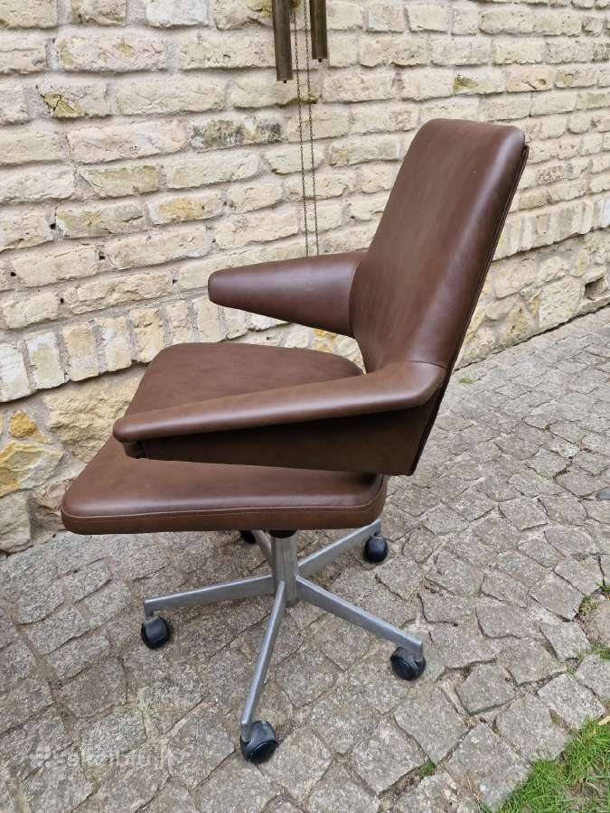 Vintažinė mid century autorinė darbo kėdė - nuotraukos Nr. 36