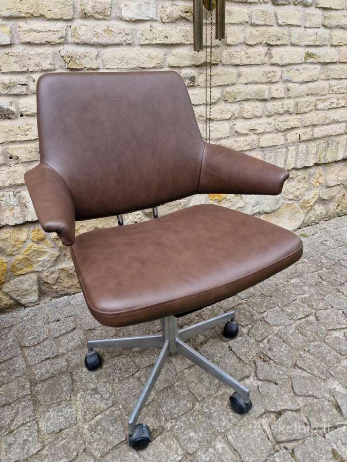 Vintažinė mid century autorinė darbo kėdė - nuotraukos Nr. 37