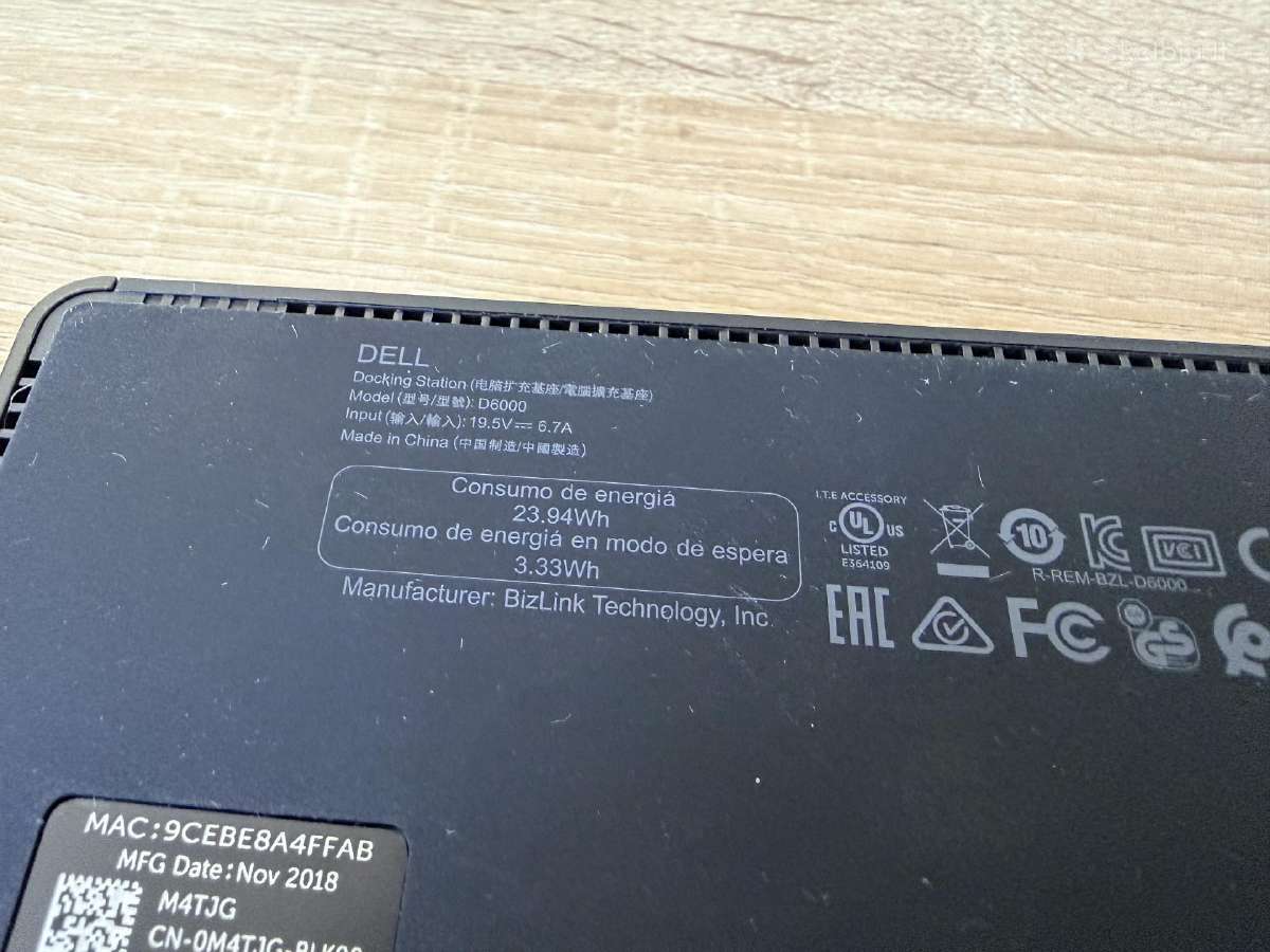 Dell D6000 docking station - nuotraukos Nr. 5