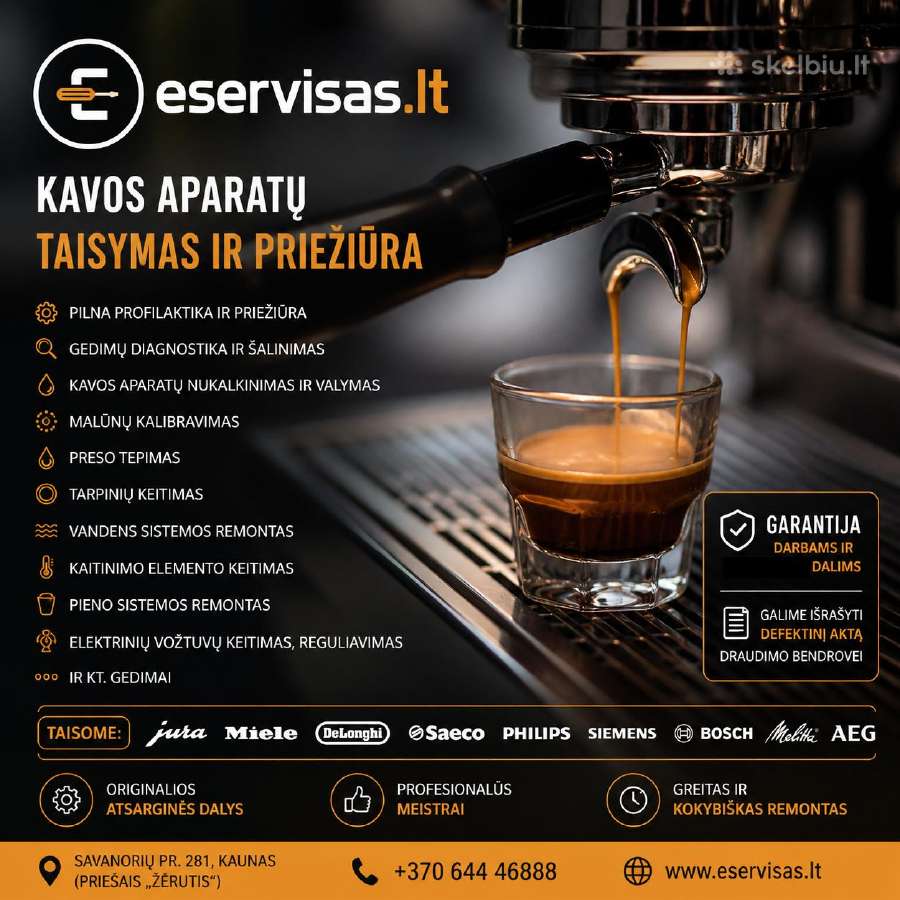 Kavos aparatų servisas, priežiūra - nuotraukos Nr. 2