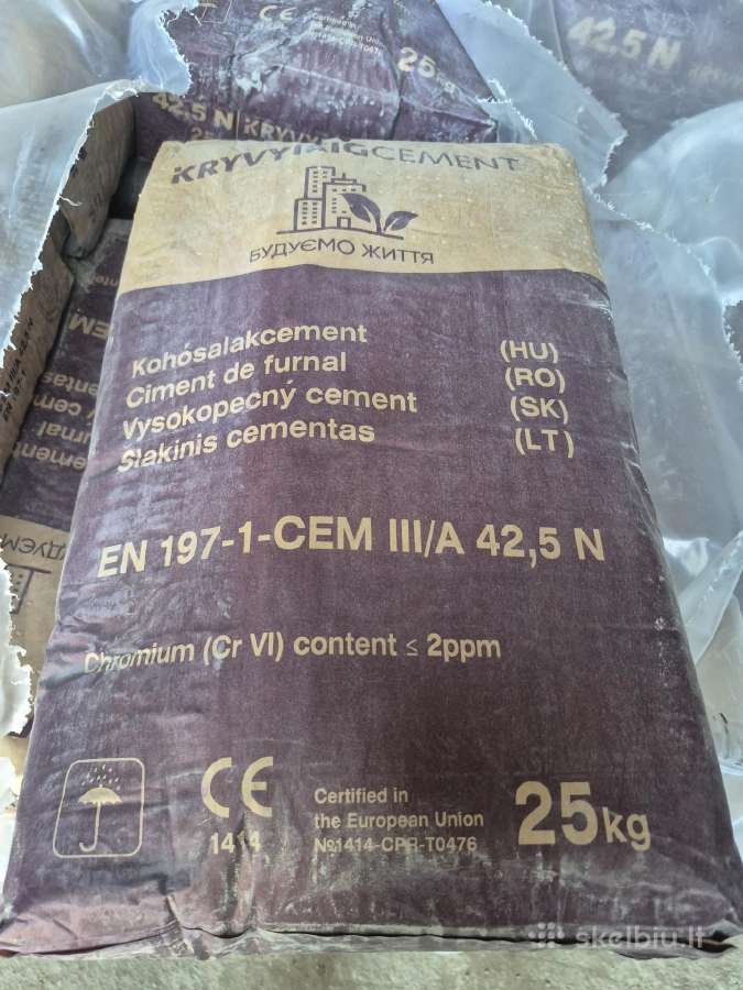 Cementas 25kg 6,23 eur