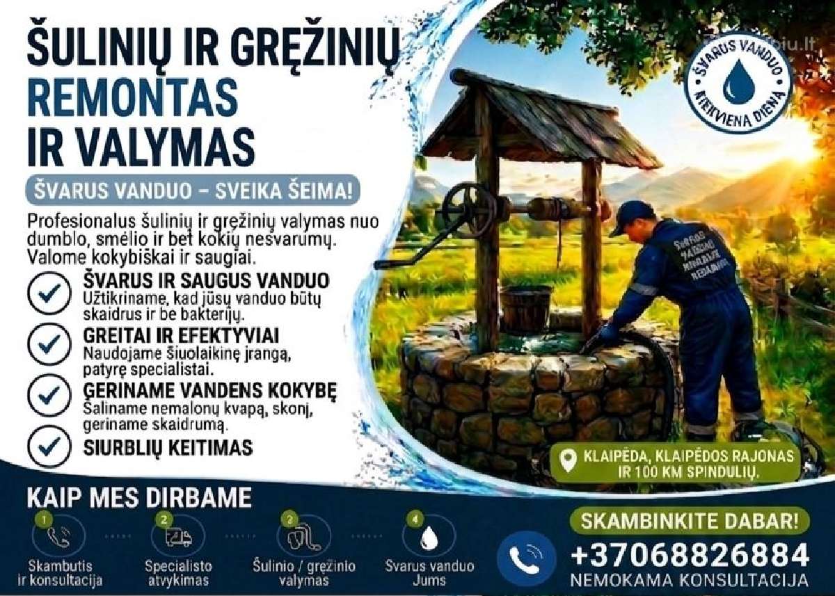 Šulinių Ir Grežinių Valymas