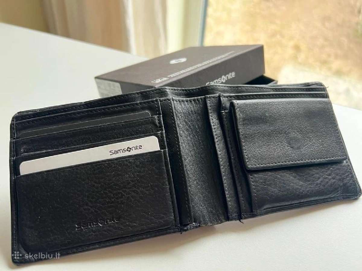 Samsonite odinė piniginė 6 Eur