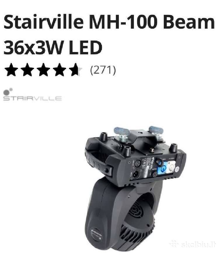 Šviesos efektas galva Stairville Mh-100 Beam su dė - nuotraukos Nr. 5