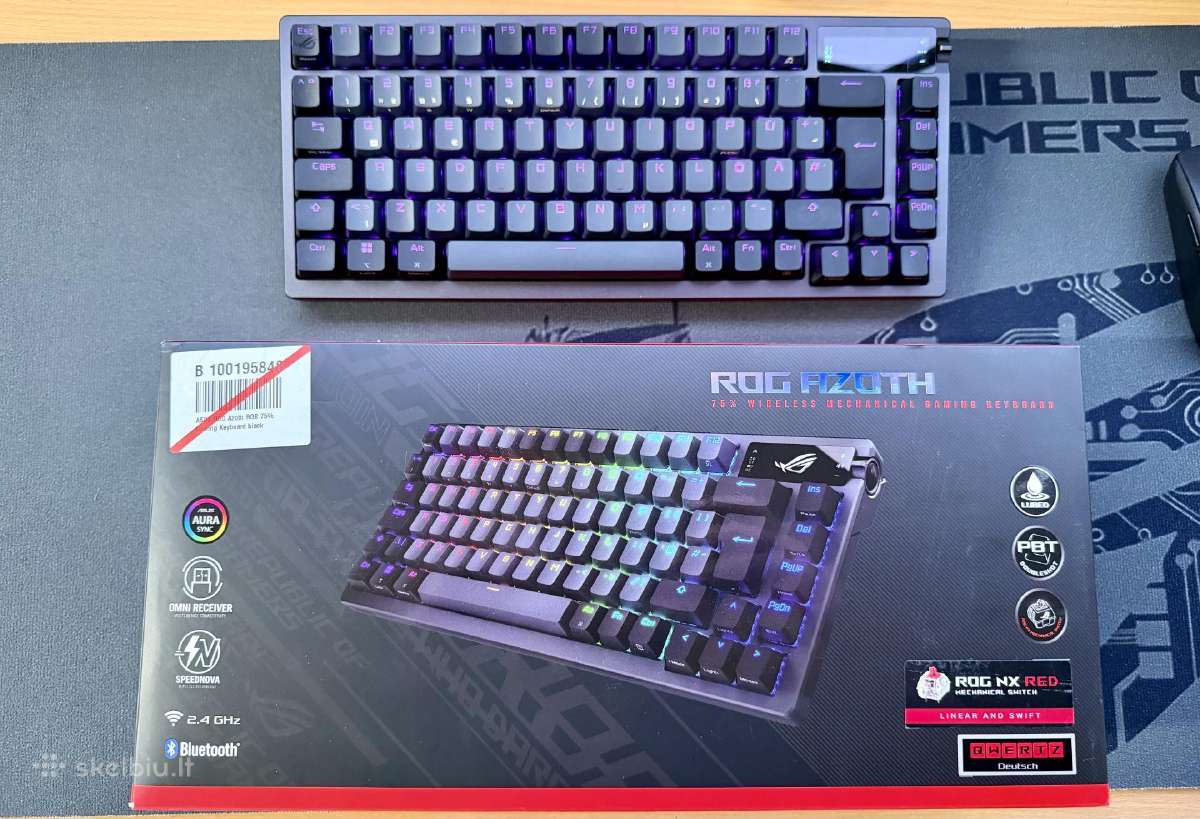 Asus Rog Azoth Rgb 75% Gaming kliaviatūrą