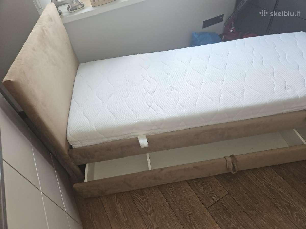 Lova 200x80 su čiužiniu - nuotraukos Nr. 3