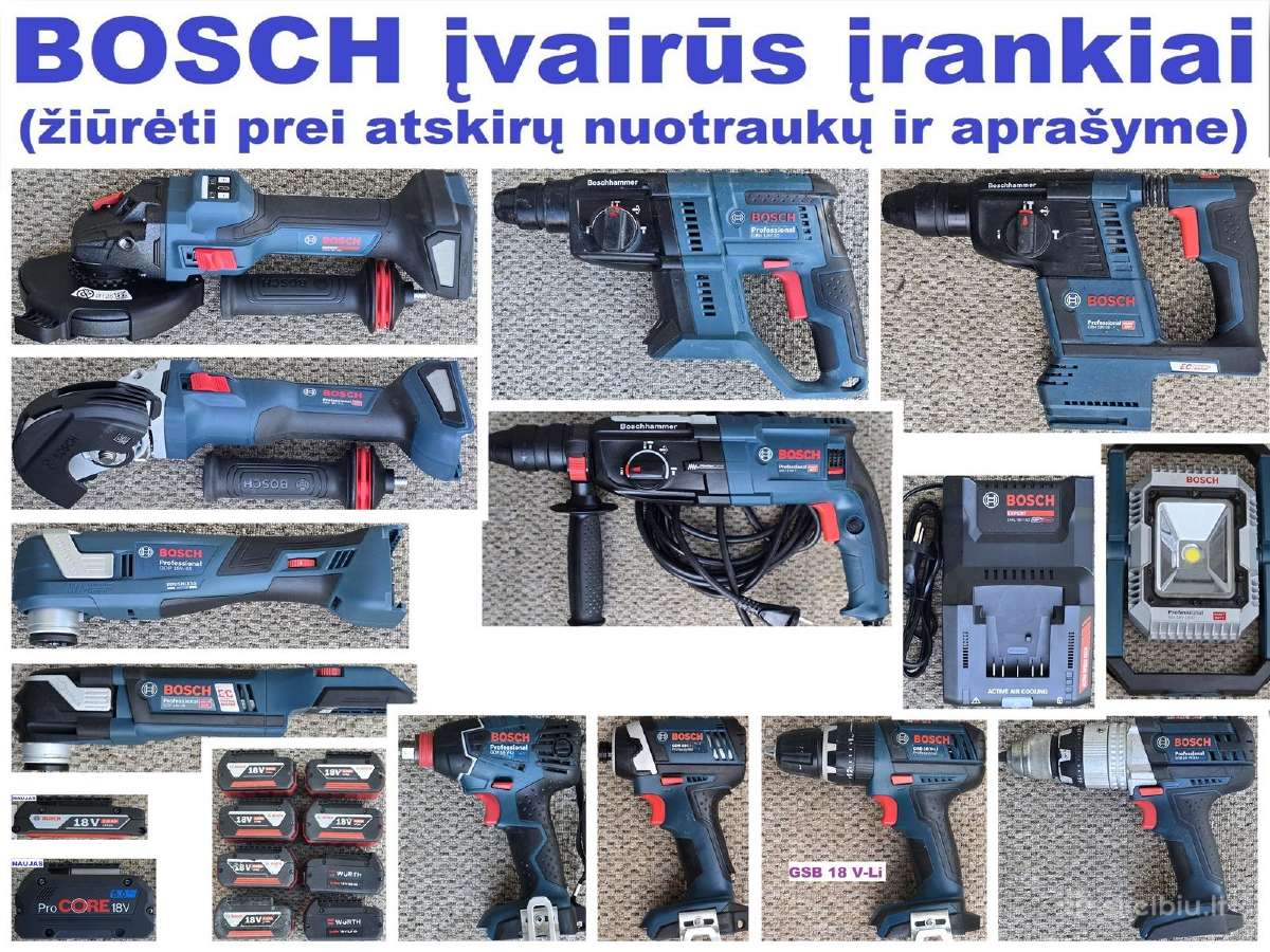 Bosch 18v įrankiai 14 modelių