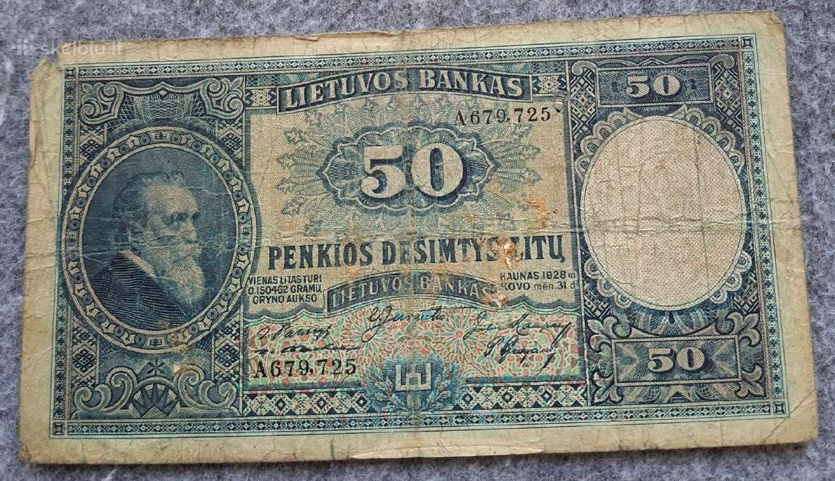 50 litų 1928m.